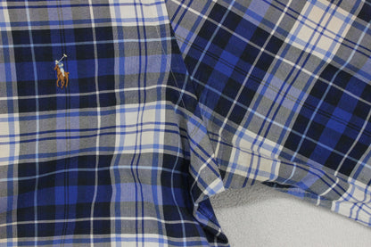 Mens Plaid Shirt Long Sleeve Slim Fit