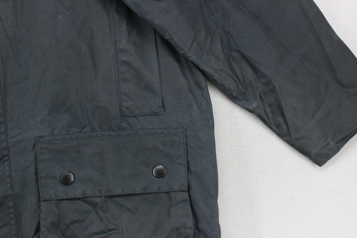 Mens Beaufort Waxed Jacket Uk Made Plaid Lining Cotton