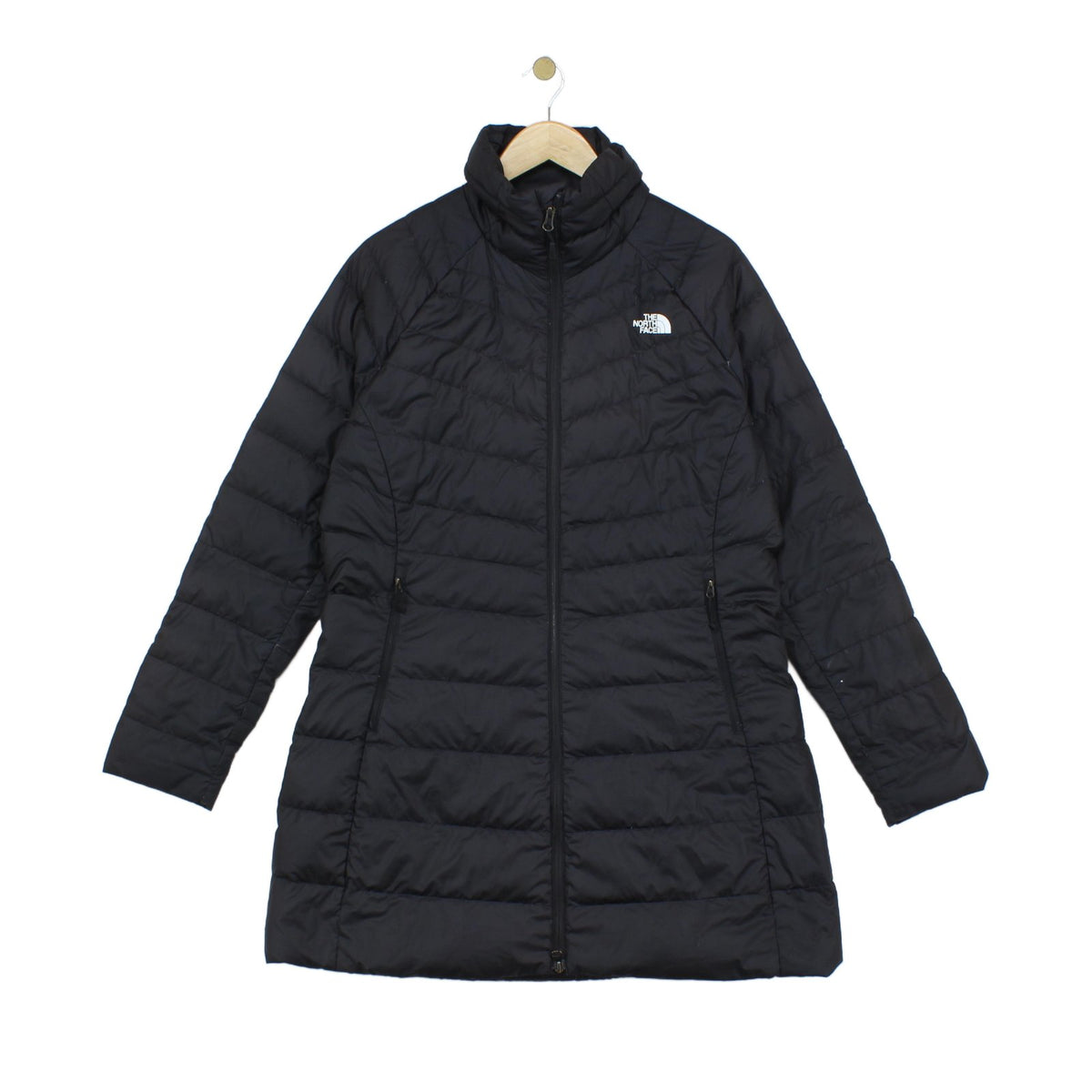 Womens 550 Down Quilted Coat Full Zip Long Outdoor