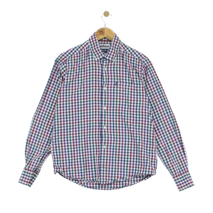 Mens Check Shirt Long Sleeve Tailored