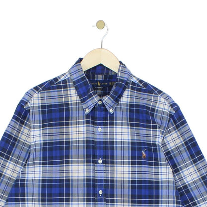 Mens Plaid Shirt Long Sleeve Slim Fit