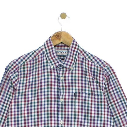 Mens Check Shirt Long Sleeve Tailored