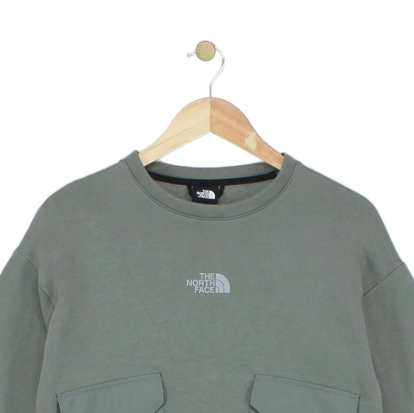 Womens Sweatshirt Cropped Crew Neck Outdoor