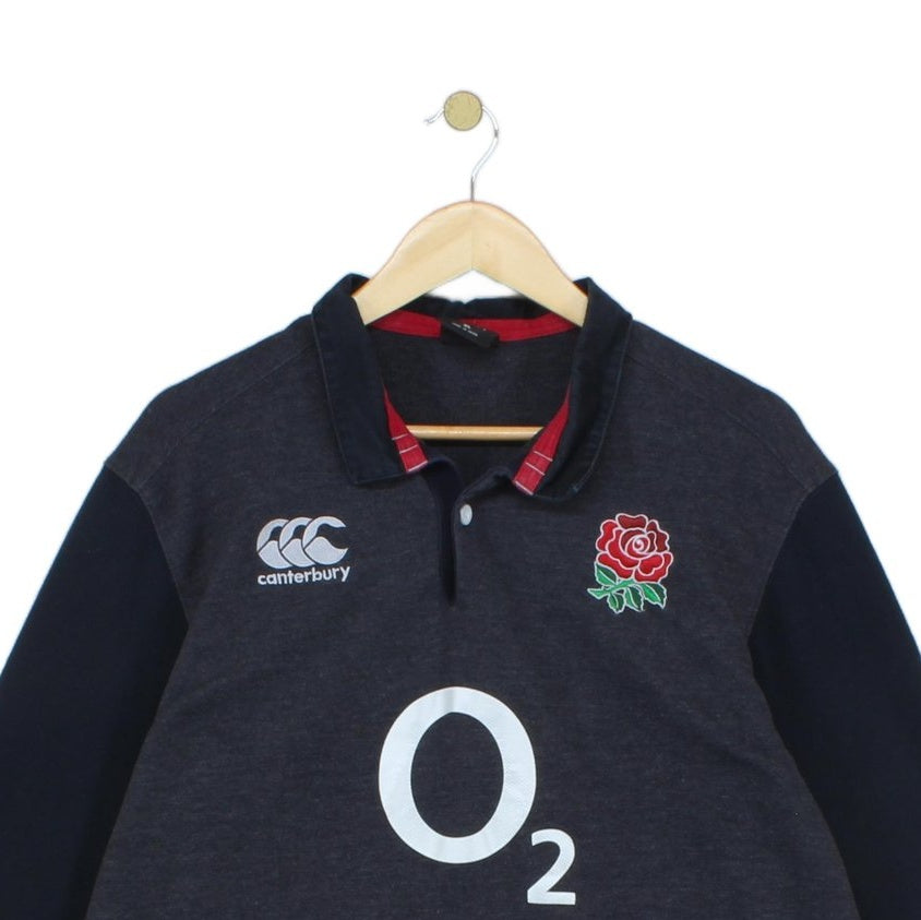 Mens England Rugby Shirt Long Sleeve Sport Vapodri