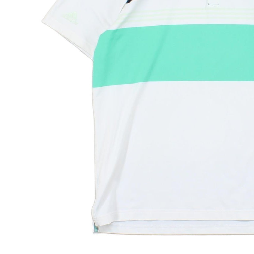Mens Striped Polo Shirt Stretch Golf Short Sleeve