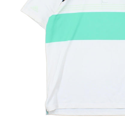 Mens Striped Polo Shirt Stretch Golf Short Sleeve