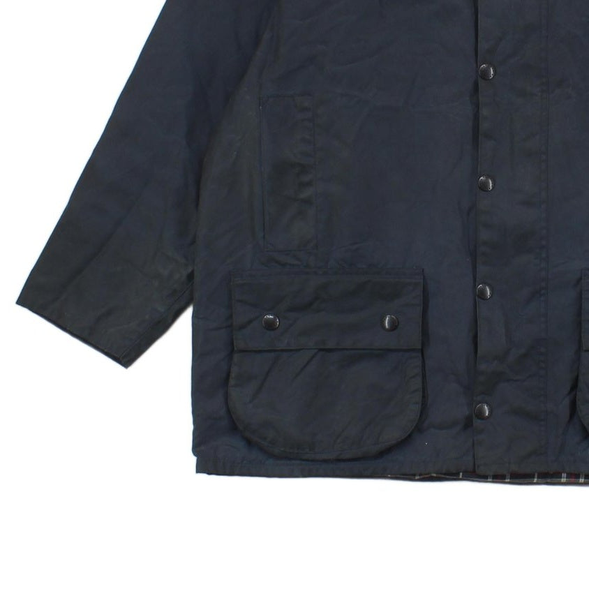 Mens Beaufort Waxed Jacket Uk Made Plaid Lining Cotton