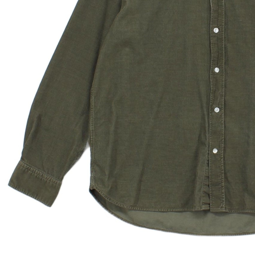Mens Corduroy Shirt Button Down Long Sleeve