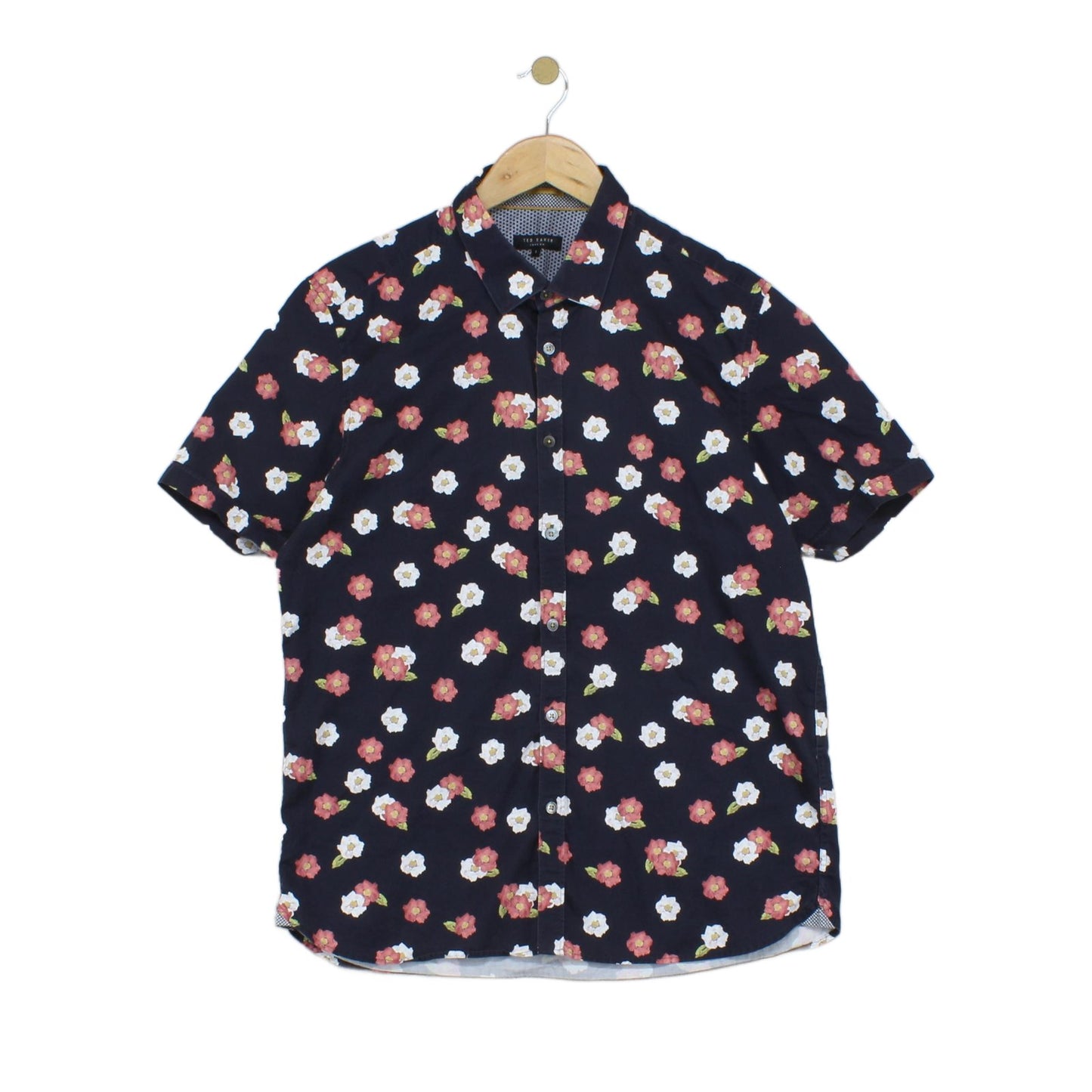 Mens Floral Shirt Casual Button Up Short Sleeve