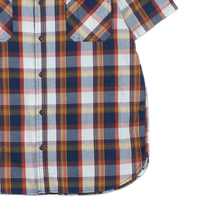 Mens Plaid Shirt Button Up Short Sleeve
