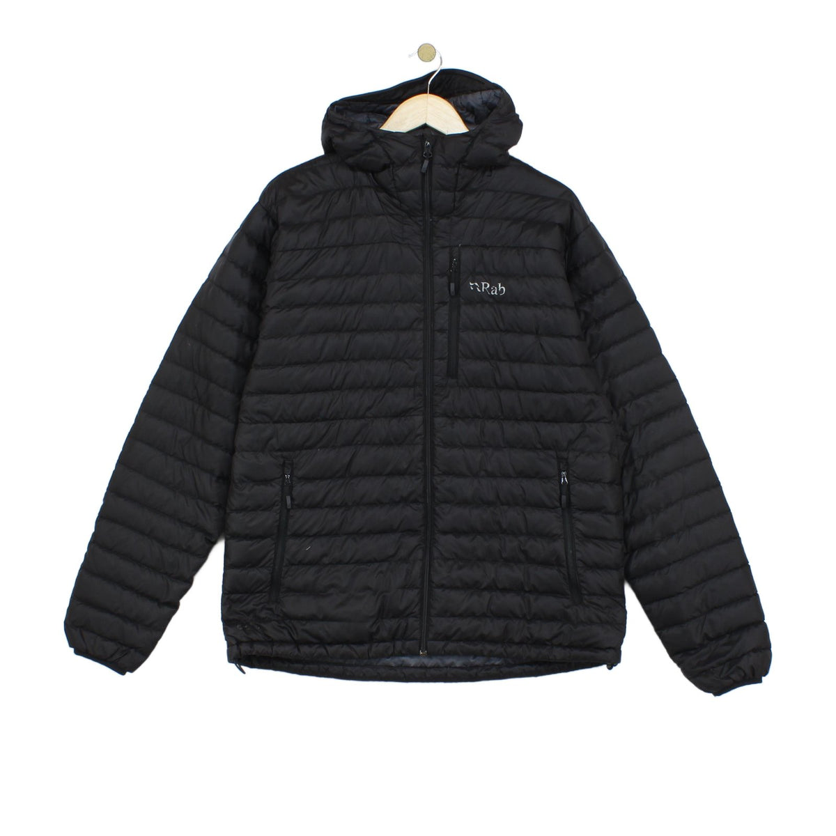 Mens Microlight Alpine Quilted Jacket Hooded Outdoor Down