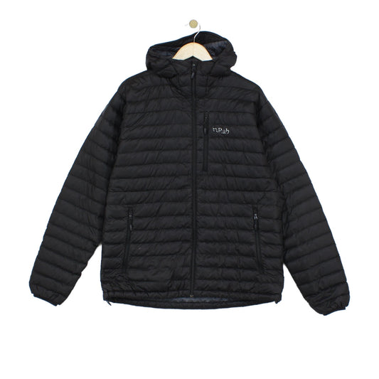 Mens Microlight Alpine Quilted Jacket Hooded Outdoor Down