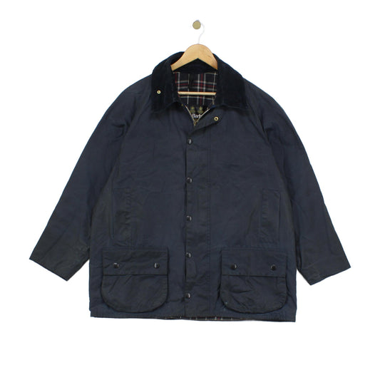 Mens Beaufort Waxed Jacket Uk Made Plaid Lining Cotton