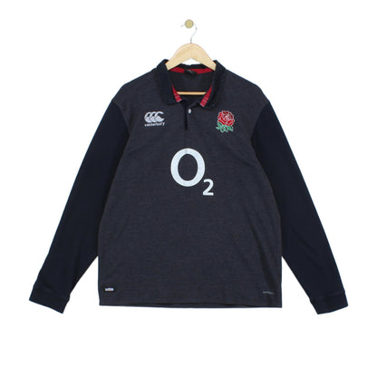 Mens England Rugby Shirt Long Sleeve Sport Vapodri