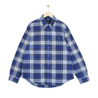 Mens Plaid Shirt Long Sleeve Slim Fit