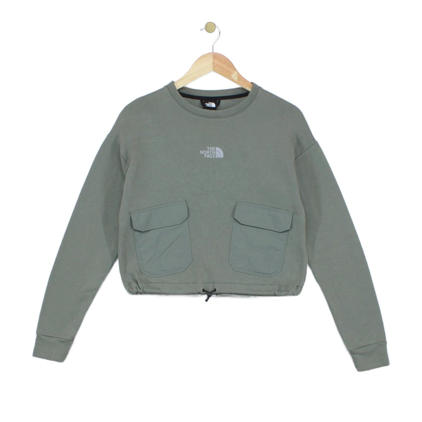 Womens Sweatshirt Cropped Crew Neck Outdoor