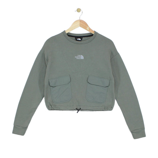 Womens Sweatshirt Cropped Crew Neck Outdoor