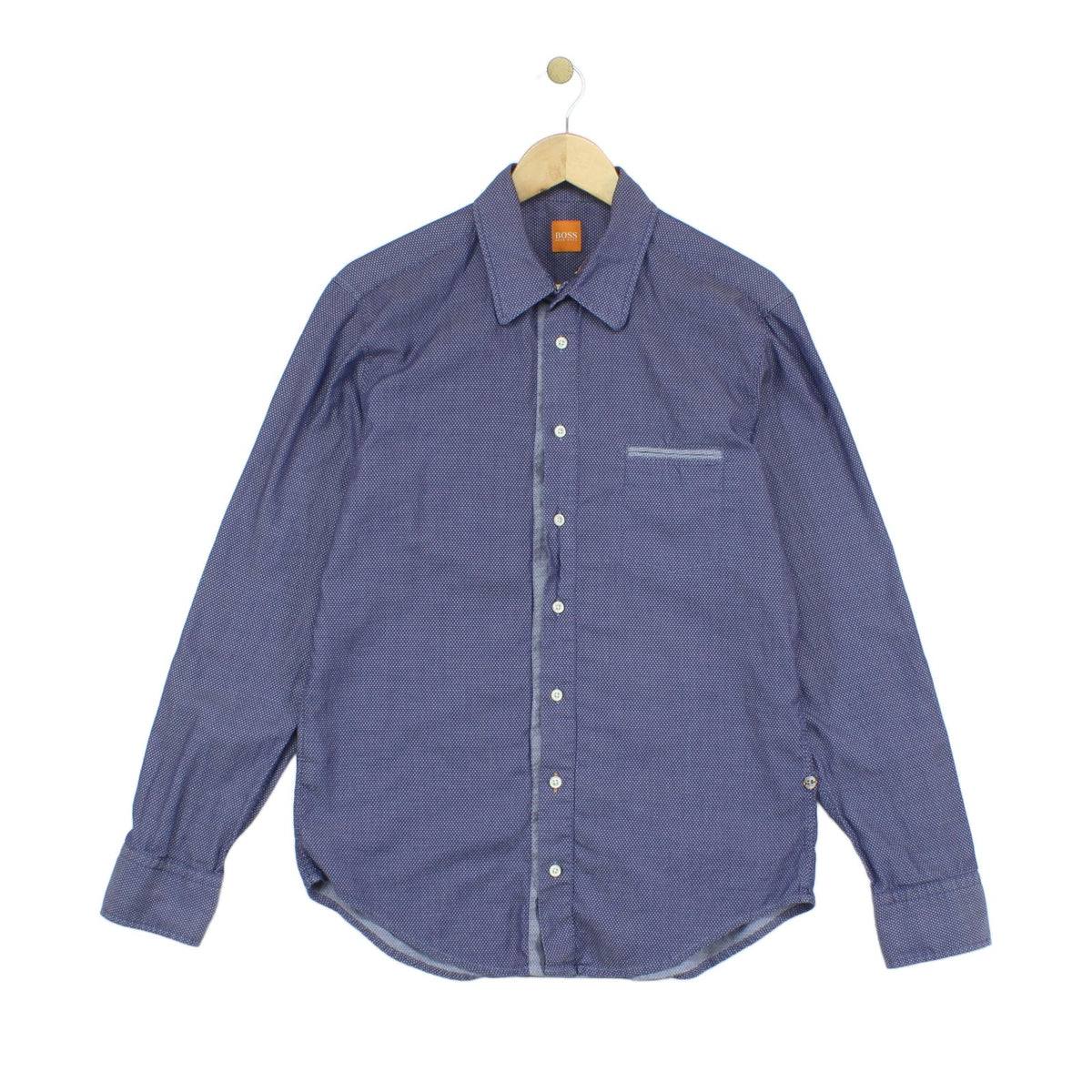 Mens Patterned Shirt Long Sleeve Button Up