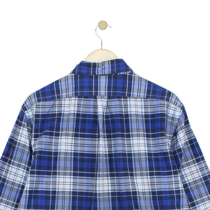 Mens Plaid Shirt Long Sleeve Slim Fit