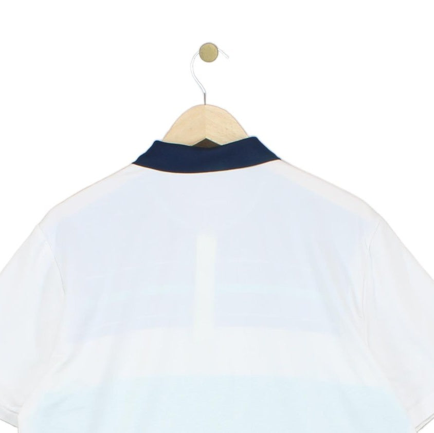 Mens Striped Polo Shirt Stretch Golf Short Sleeve