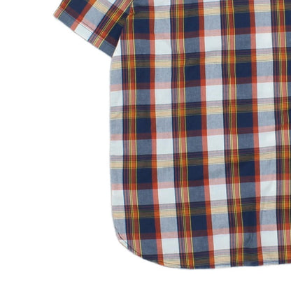 Mens Plaid Shirt Button Up Short Sleeve