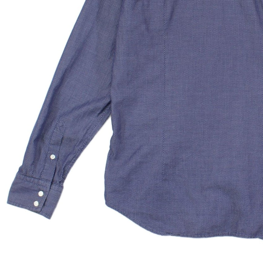 Mens Patterned Shirt Long Sleeve Button Up
