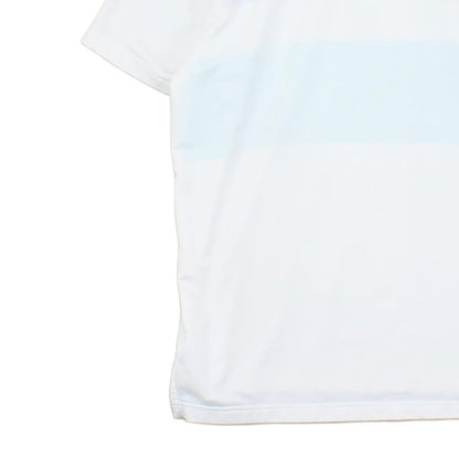 Mens Striped Polo Shirt Stretch Golf Short Sleeve