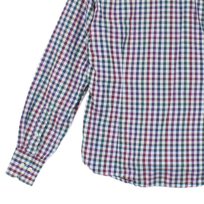 Mens Check Shirt Long Sleeve Tailored