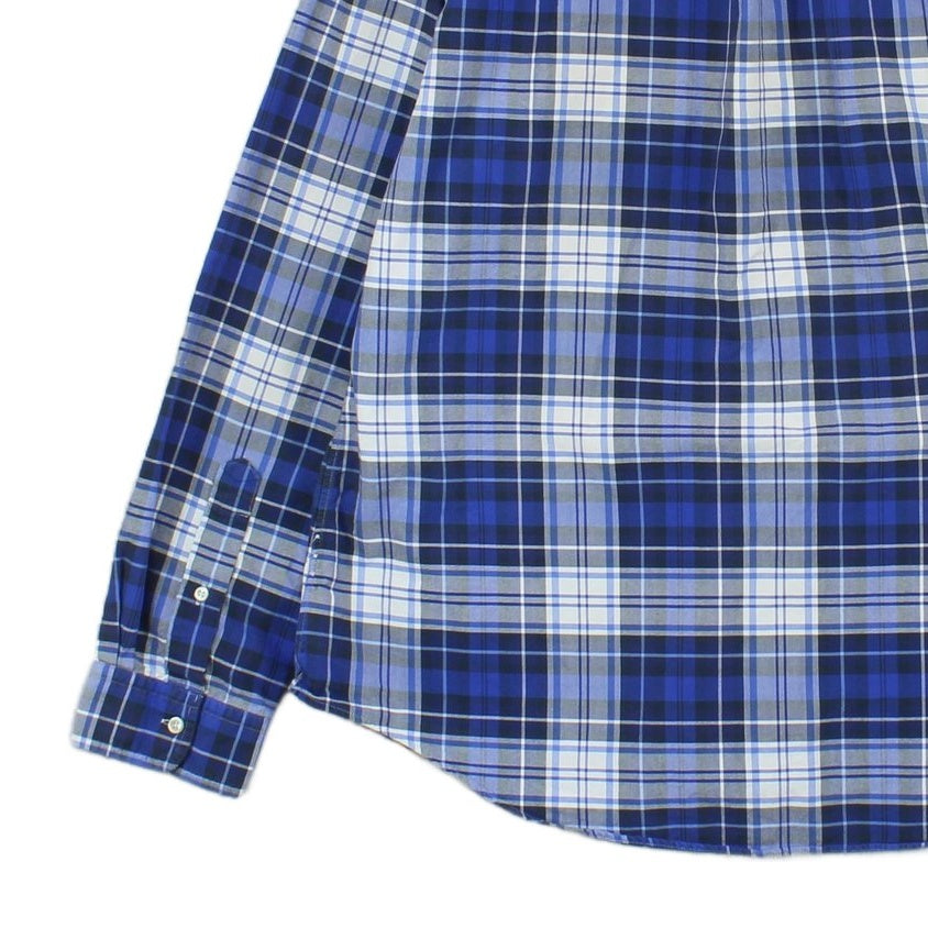 Mens Plaid Shirt Long Sleeve Slim Fit