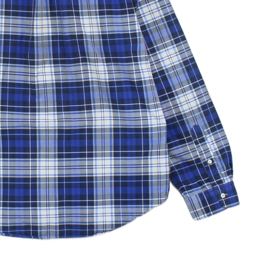 Mens Plaid Shirt Long Sleeve Slim Fit