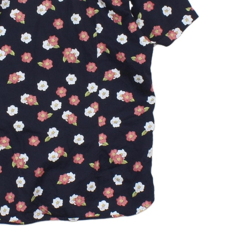Mens Floral Shirt Casual Button Up Short Sleeve