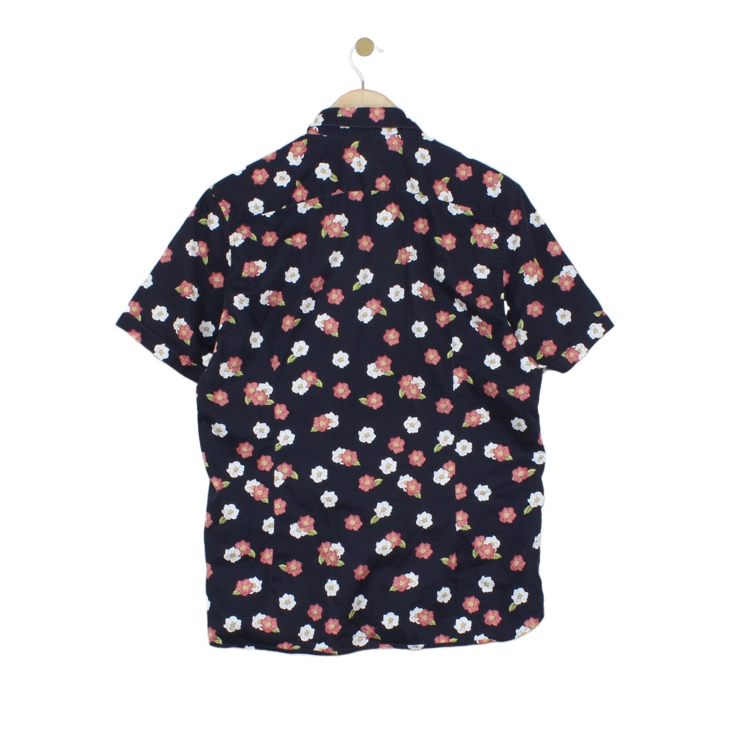 Mens Floral Shirt Casual Button Up Short Sleeve
