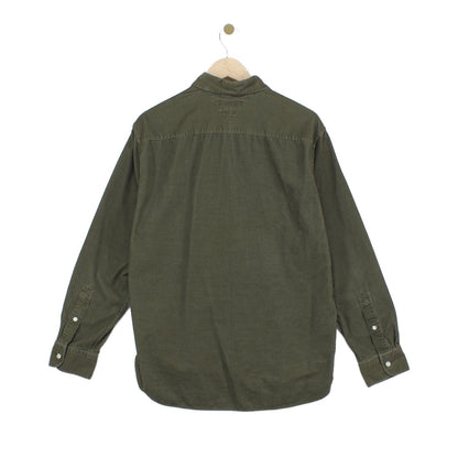 Mens Corduroy Shirt Button Down Long Sleeve