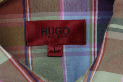 Mens Plaid Shirt Long Sleeve Button Up Snap