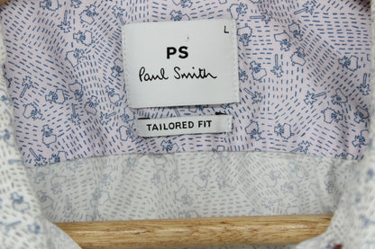 Mens Patterned Shirt Tailored Short Sleeve