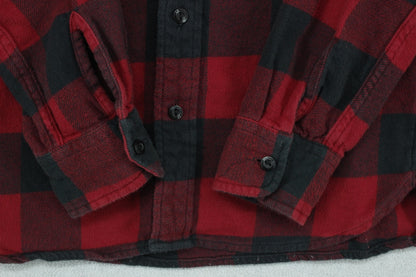 Mens Plaid Shirt Button Up Flannel
