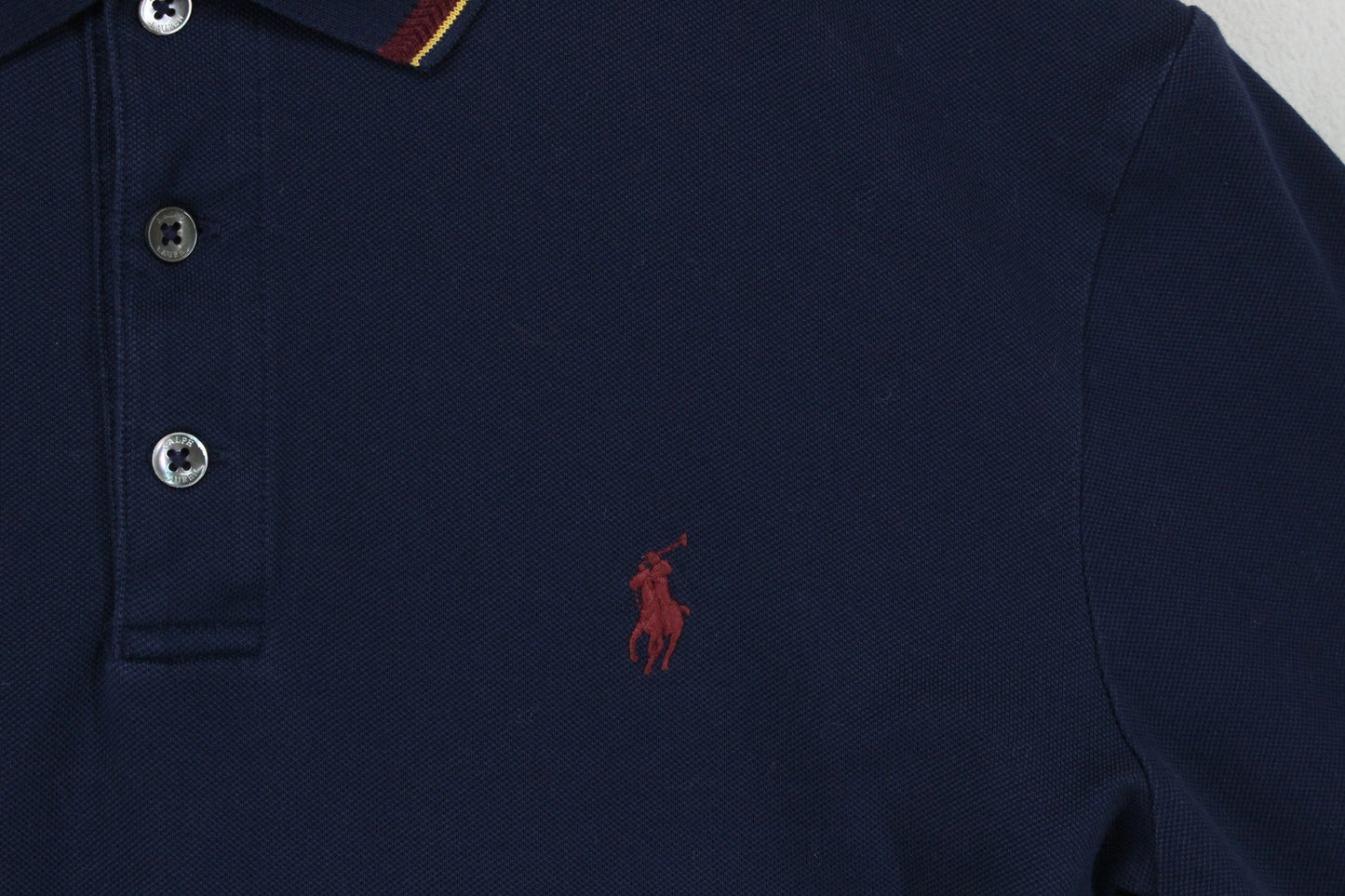 Mens Polo Shirt Stretch Slim Fit Long Sleeve Classic