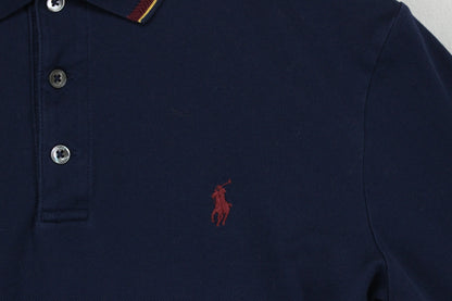 Mens Polo Shirt Stretch Slim Fit Long Sleeve Classic