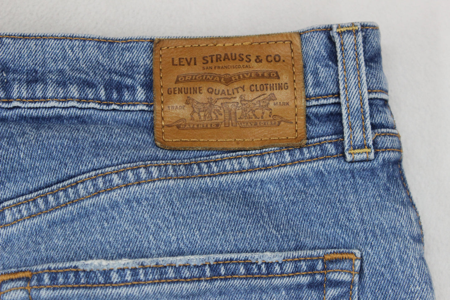 Womens Ribcage Straight Jeans High Rise Denim