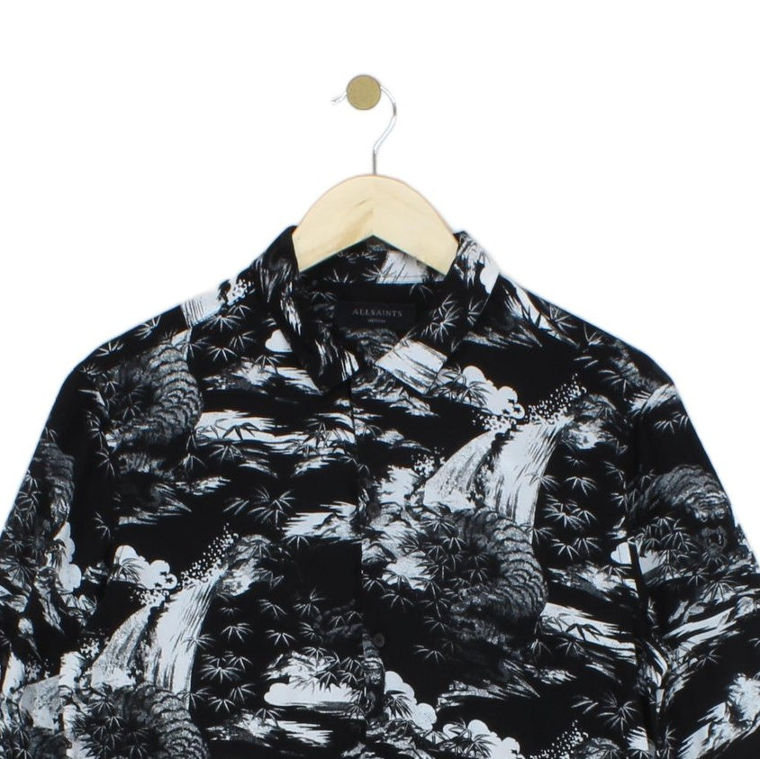 Mens Viscose Shirt Casual Print Patterned