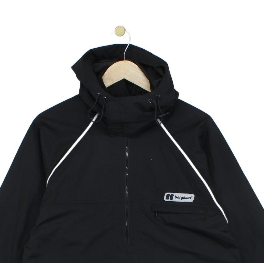 Mens Windproof Jacket 1/4 Zip Hooded Outdoor