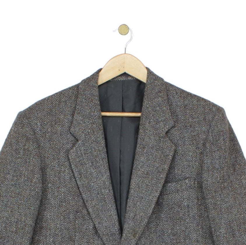 Mens Harris Tweed Blazer Notch Lapel Wool