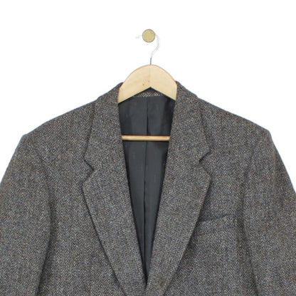 Mens Harris Tweed Blazer Notch Lapel Wool