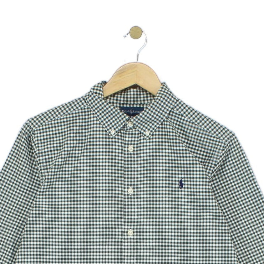 Womens Check Shirt Button Up Long Sleeve