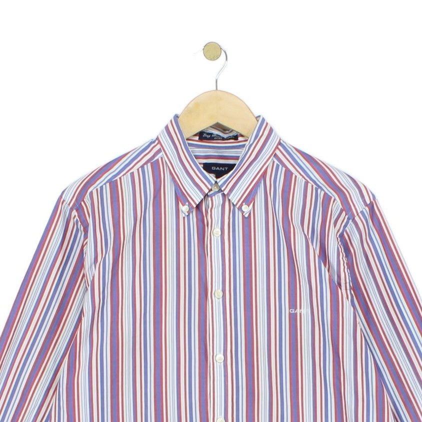 Mens Striped Shirt Long Sleeve Fitted