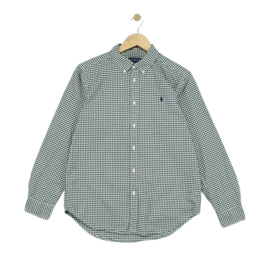 Womens Check Shirt Button Up Long Sleeve
