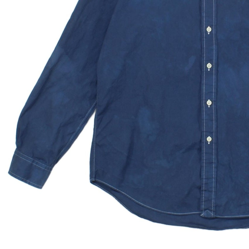 Mens Dyed Shirt Long Sleeve Button Up