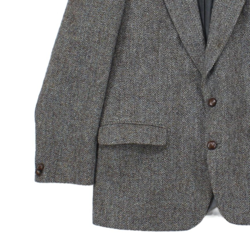 Mens Harris Tweed Blazer Notch Lapel Wool