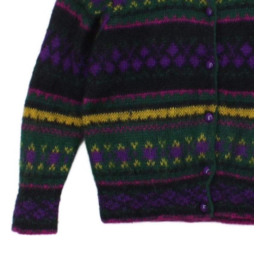 Womens Mohair Cardigan Abstract
