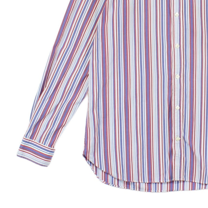 Mens Striped Shirt Long Sleeve Fitted